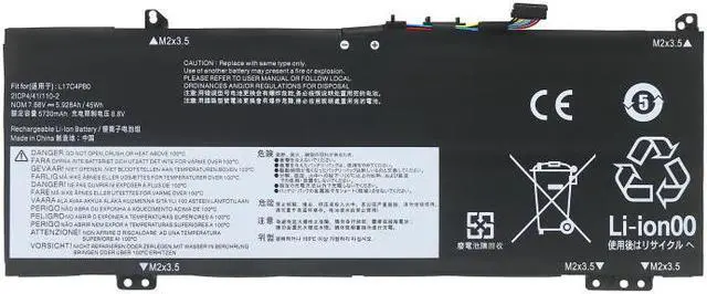 Alt view image 2 of 3 - 45WH L17M4PB0 battery for Lenovo IdeaPad 530s-14IKB 530s-15IKB 14ARR