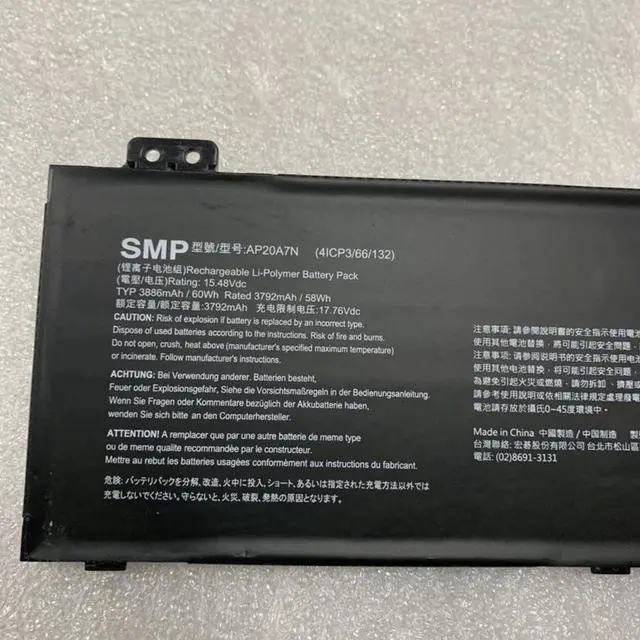 Alt view image 2 of 2 - 60WH AP20A7N battery for Acer Predator Triton 300 SE PT314-51S 2021
