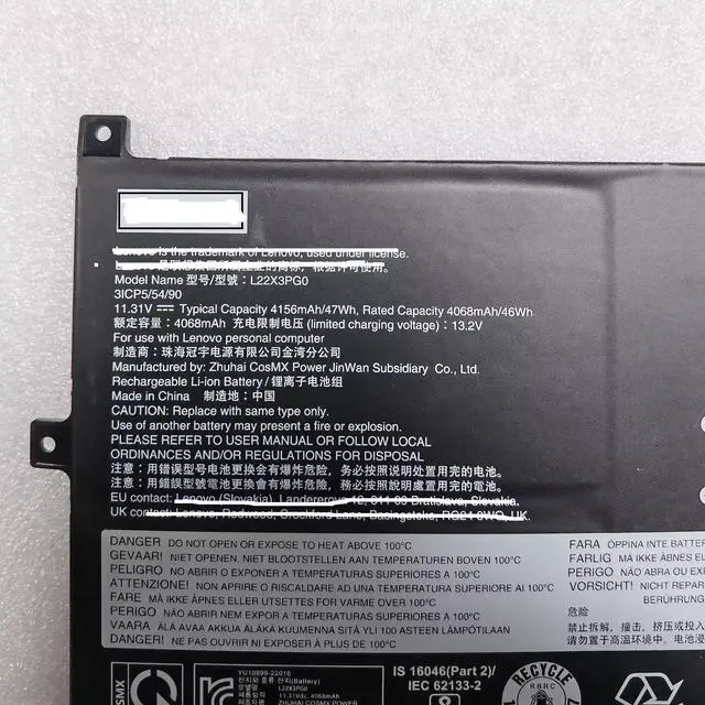 Alt view image 3 of 3 - L22X3PG0 L22B3PG0 L22M3PG0 L22C3PG0 Battery for Lenovo Chromebook 100E/300E/500E Gen 4 | 11.31V 47Wh 4156mAh | Compatible with IdeaPad Flex 3/Slim 3 Chrome