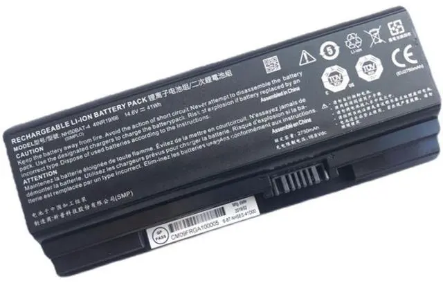 Main image of NH50BAT-4 14.6V 41Wh (2750mAh) Li-ion Laptop Battery for Clevo NH50/NH55/NH58/NH70 Series & HASEE/Thunderobot Gaming Laptops  Compatible with Part # 6-87-NH50S-41C00
