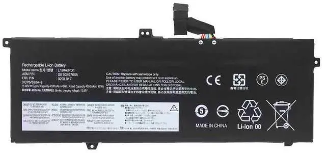 Main image of L18M6PD2 Battery for Lenovo ThinkPad X390/X395/X13 | 11.4V 48Wh | Replaces 02DL027, SB10K97656