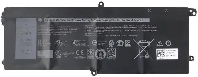 Main image of 90Wh DT9XG Replacement Battery for Dell Alienware Area-51m R1/R2 ALWA51M Series - Compatible with 07PWKV 0KJYFY (11.4V 6-Cell Li-ion, High Capacity)