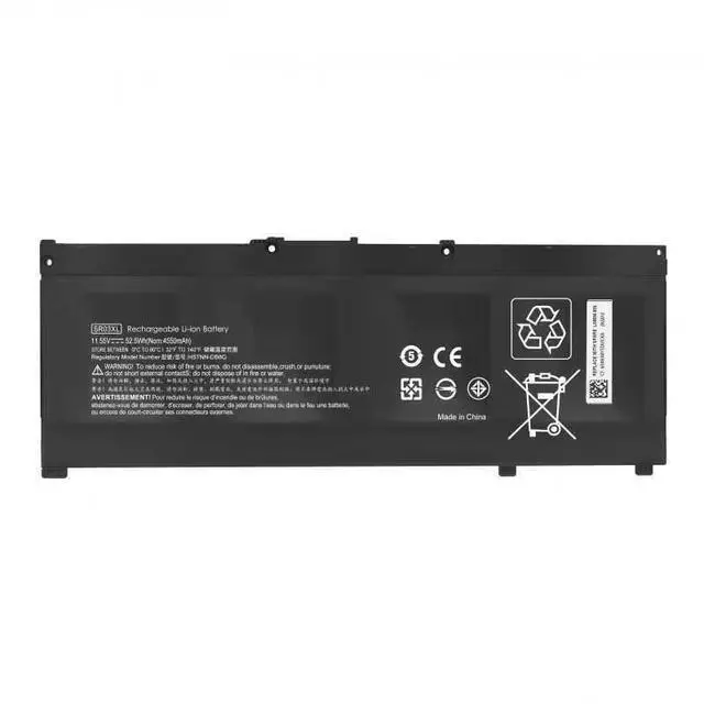 Main image of SR03XL 52.5Wh Battery for HP Omen 15-CE0XX/DC0XX, Pavilion 15-CB0XX/CX0XX - Replaces 917724-855, HSTNN-DB7W, L08855-855 (11.55V Li-ion) SR04XL L08855-856
