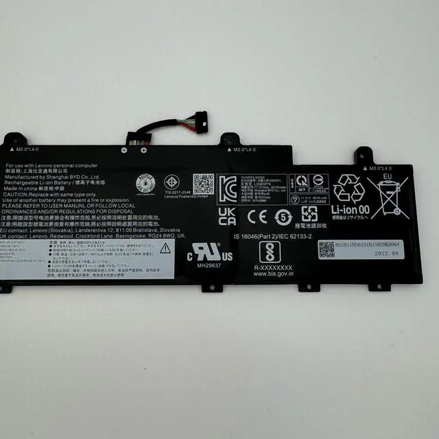 Alt view image 5 of 6 - L21C3PG2 Battery for Lenovo ThinkPad L14 L15 Gen 3 Gen 4 Series | 57Wh 11.52V | Replaces SB11H56244, 5B11H56343, L21M3PG2, L21D3PG2 | C14 Chromebook Compatible