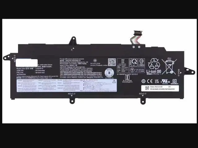 Main image of L20C3P72 Laptop Battery for Lenovo ThinkPad X13 Gen 2 (2021) Gen 3 (2022) - 11.52V 41Wh 3564mAh (Replaces SB10W51947)
