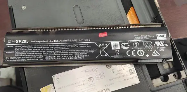 Alt view image 2 of 2 - New SP205 64Wh 11.34V 5700mAh Li-ion Battery for Siemens Simatic ITP1000 Replaces SP206 WT201 Industrial Grade Grade A Cells 12 Month Warranty
