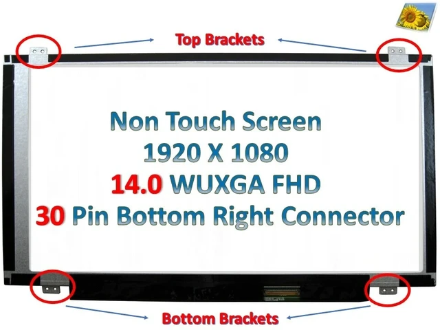 Alt view image 2 of 2 - New 14.0" HD/FHD IPS LCD Screen for Lenovo 700S-14ISK 310S-14 V310-14 100S-14 500S-14 1366x768/1920x1080 30-Pin eDP 60Hz Matte 12-Month Warranty