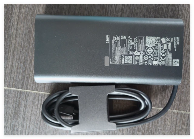 Alt view image 2 of 3 - 280W USB-C GaN AC Adapter 450-BDZC 450-BDZH F6R3T Fast Charger for Dell Pro Max 16 Plus MB16250, Precision 5680 5690 24-Pin USB-C, 1m Cord