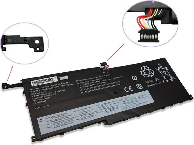 Main image of 15.2V 52Wh 3425mAh 00HW028 00HW029 SB10F46467 Replacement Laptop Battery for Battery Lenovo Thinkpad X1C Yoga Carbon 6th Laptop