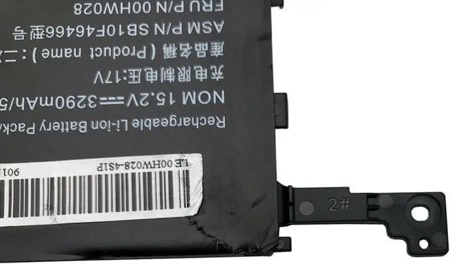 Alt view image 3 of 4 - 15.2V 52Wh 3425mAh 00HW028 00HW029 SB10F46467 Replacement Laptop Battery for Battery Lenovo Thinkpad X1C Yoga Carbon 6th Laptop