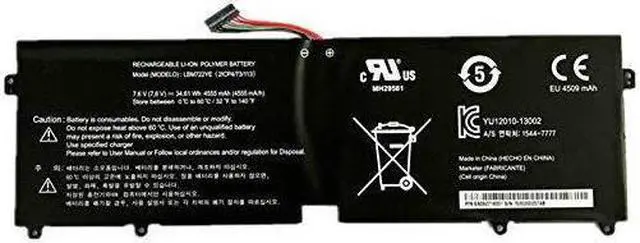 Alt view image 2 of 3 - 7.6V 4555mAh 34.61Wh LBM722YE Replacement Battery for LG 13Z940 14ZD960-GX5GK EAC62198201 EAC62718301 LBG722VH