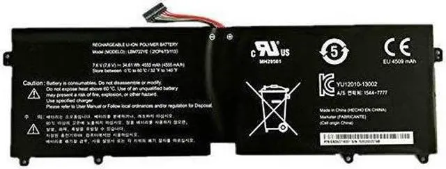 Alt view image 2 of 3 - 7.6V 4555mAh 34.61Wh LBM722YE Replacement Battery for LG 13Z940 14ZD960-GX5GK EAC62198201 EAC62718301 LBG722VH