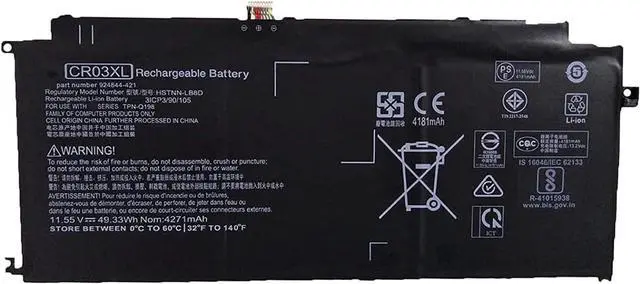 Main image of 49.33WH CR03XL battery for HP Envy X2 12-E000 12-G000