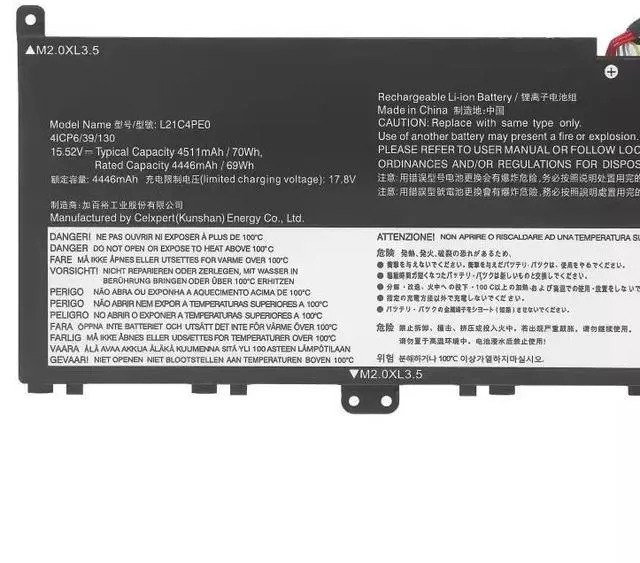 Alt view image 3 of 3 - L21M4PE3 71Wh Battery for Lenovo Yoga 7 - Replacement for 16IAP7/14IAL7/14ARB7 - 15.36V Li-ion Laptop Battery (Compatible with L21B4PE2, L21L4PE0, SB11F38368, 5B11F38367)