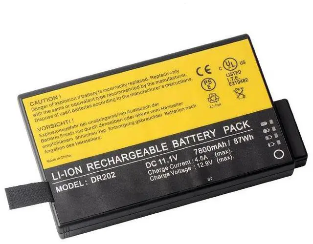 Alt view image 3 of 3 - DR202 87Wh Rugged Laptop Battery for Getac X500/V100/V200/S400 - Replacement for BP-LP2900/33-01PI, BP-LC2600/32-01PI - 11.1V Li-ion Mil-Spec Battery (Compatible with M230, DR202i, ME202 Series)