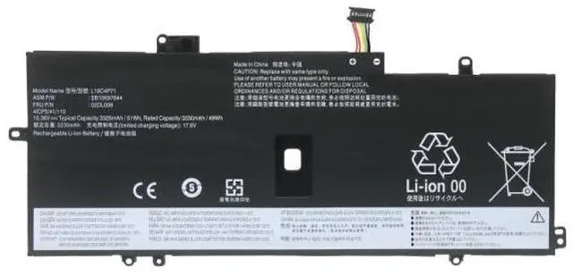 Main image of L18M4P72 51Wh Battery for Lenovo ThinkPad X1 Carbon 7th/8th Gen & X1 Yoga 4th/5th Gen  L18L4P71, L18C4P71, 02DL006  Li-ion 15.36V 4-Cell Laptop Battery