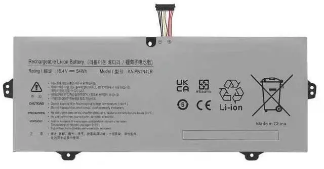 Main image of AA-PBTN4LR Laptop Battery for Samsung Notebook 9 Pro NP940X3M NP940X5M NP940X5N NT930SBE NT950SBE  15.4V 3530mAh/54Wh  Replaces BA43-00386A, 4ICP5/43/97  Li-ion Battery