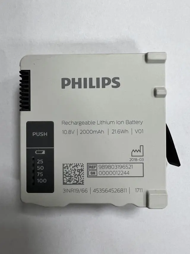 Main image of 989803196521 Battery for Philips IntelliVue X3/MX100 Patient Monitor - 10.8V 2000mAh - Replaces 453564526811, 3INR19/66 - Medical Grade Li-ion