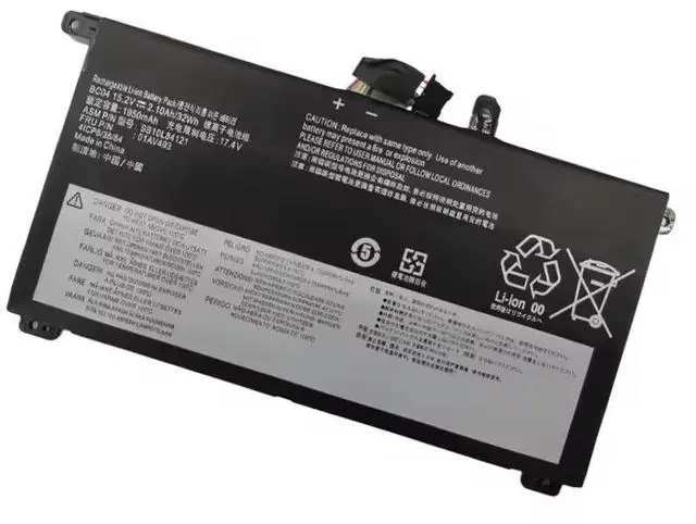 Main image of Premium 01AV493 Internal Battery Replacement for Lenovo ThinkPad T570 T580 P51s P52s - 32Wh Genuine (15.28V Li-ion) - Compatible with 00UR891 SB10L84122 00UR890 00UR892 Models