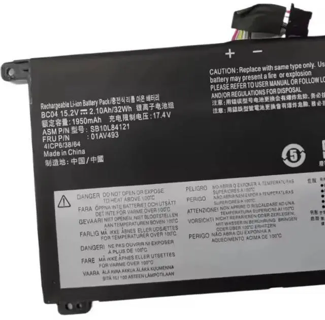 Alt view image 3 of 3 - Premium 01AV493 Internal Battery Replacement for Lenovo ThinkPad T570 T580 P51s P52s - 32Wh Genuine (15.28V Li-ion) - Compatible with 00UR891 SB10L84122 00UR890 00UR892 Models