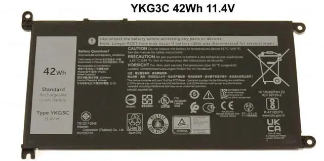 Main image of 42WH YKG3C battery for DELL OEM Original Chromebook 3110