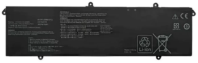 Main image of C31N2019-1 Replacement Battery for ASUS VivoBook Pro 15 OLED K3500 M3500 S3500 Series | 11.61V 63Wh Li-Polymer | 3ICP6/70/81 Compatible C31N2019 VivoBook Pro 14 OLED K3400 M3400