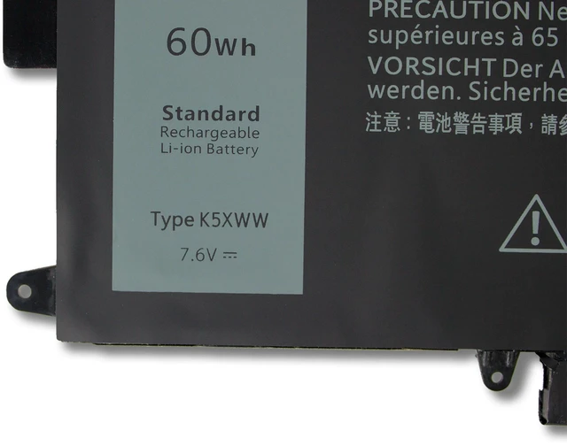 Alt view image 3 of 4 - New 71TG4 K5XWW 7.6V 60Wh 3-Cell Li-ion Battery for Dell Latitude 5289 7389 7390 2-in-1 Replaces X49C1 6CYH6 725KY 12-Month Warranty