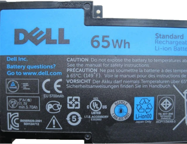 Alt view image 2 of 3 - New Genuine Original Battery for Dell XPS 15-L521X Series W0Y6W 9F233 3NPC0 65Wh