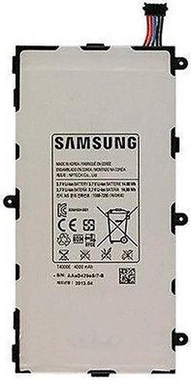 Alt view image 2 of 2 - Battery for Samsung Galaxy Tab 3 8GB SM-T210R (4000 mAh) T4000E