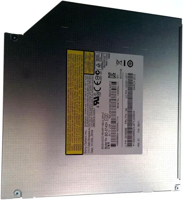Alt view image 4 of 5 - BD-5740H for Sony NEC BD-5740L BD-5740S SATA Tray Loading 6x BD Write Slim Laptop drive device odd 12.7mm