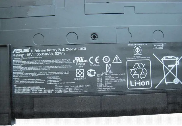 Alt view image 2 of 3 - 53WH Original Genuine Battery C41-TAICHI31 For Asus TAICHI31 TAICHI 31