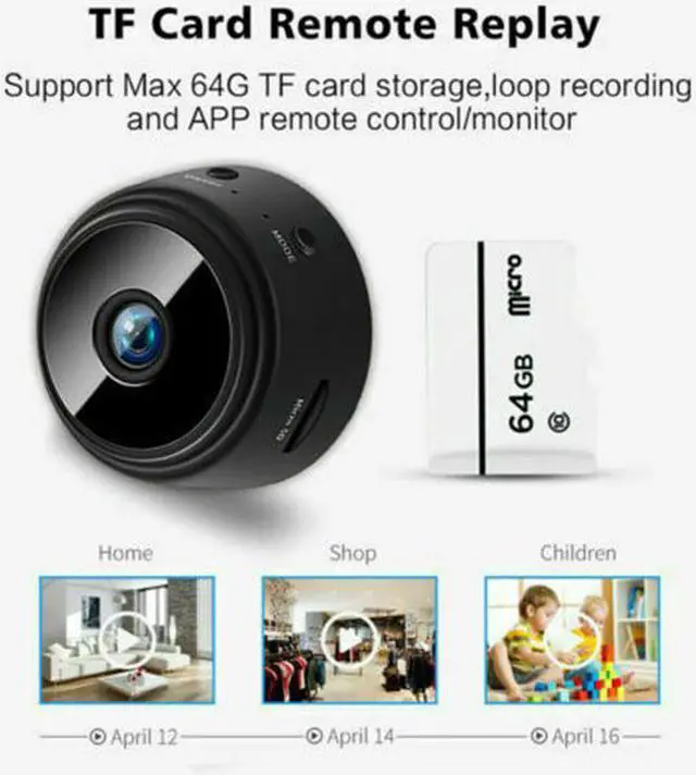 Alt view image 4 of 6 - HD 1080P Mini Hidden Spy Camera Wifi Wireless IP Home Security DVR Night Vision