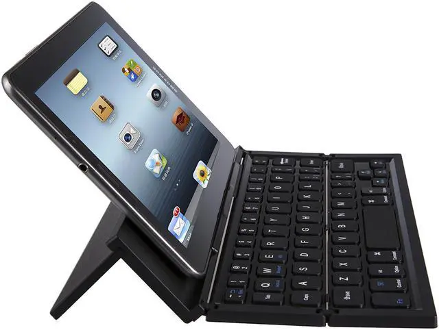 Alt view image 6 of 6 - CL-888 Foldable Bluetooth Keyboard Wireless Ultra Slim Pocket Keyboard with Kickstand Universal for Smart Phone Tablet PC