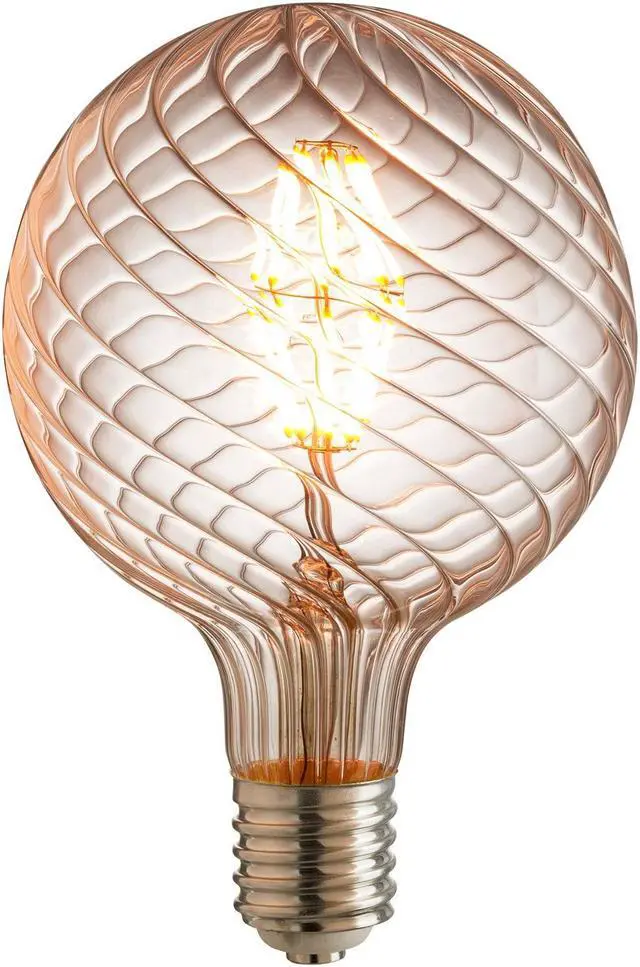 Alt view image 2 of 3 - G48/LED/SG/AQ/12W/D/22K/MOG LED Antique Filament Style 100W Equivalent G48 Globe Vintage Light Bulb with 2200K Mogul (E39) Base Clear Dimmable, Warm White