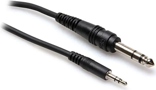 Alt view image 6 of 14 - HOSA CMS-110 - Stereo Interconnect Cable Adapter 3.5 mm TRS to 1/4 in TRS - 10 ft