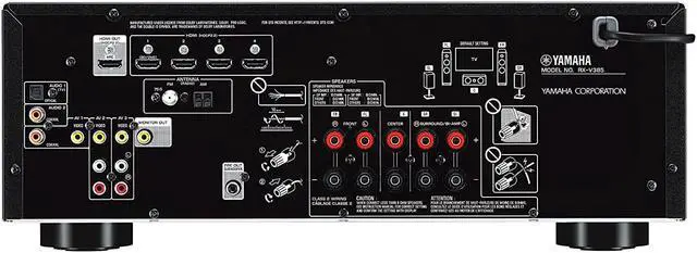 Alt view image 4 of 11 - YAMAHA RX-V385 5.1-Channel 4K Bluetooth AV Receiver - Black
