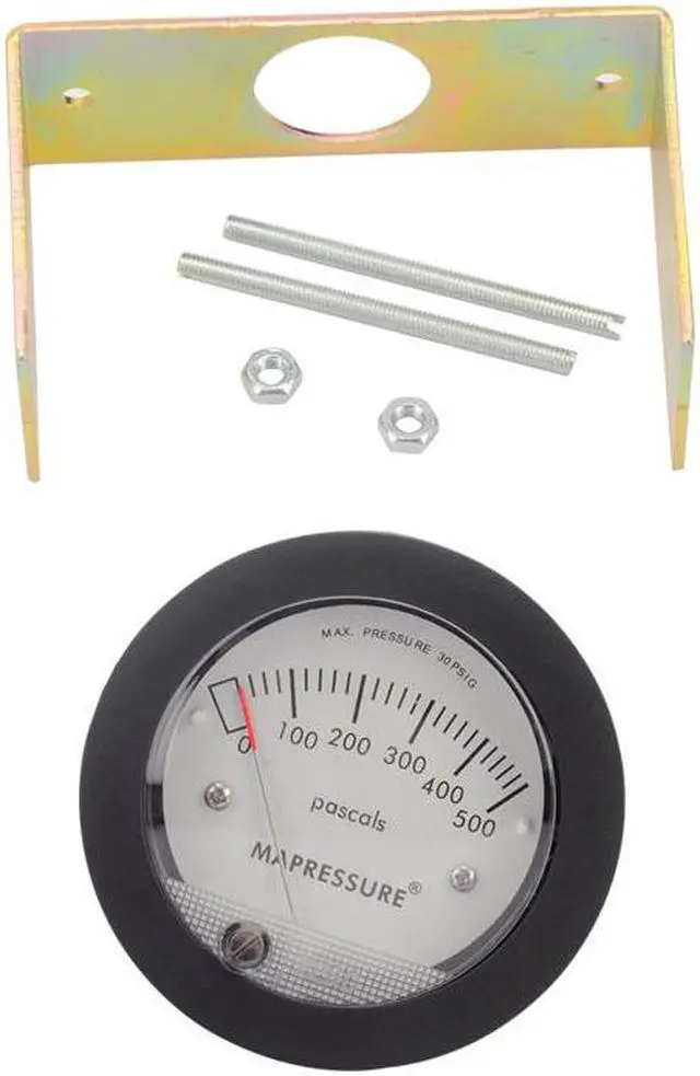 Alt view image 5 of 5 - TE5000 Air Differential Pressure Gauge Mini Size Easy to Mounting Pointer Rated Pressure 0-500PA