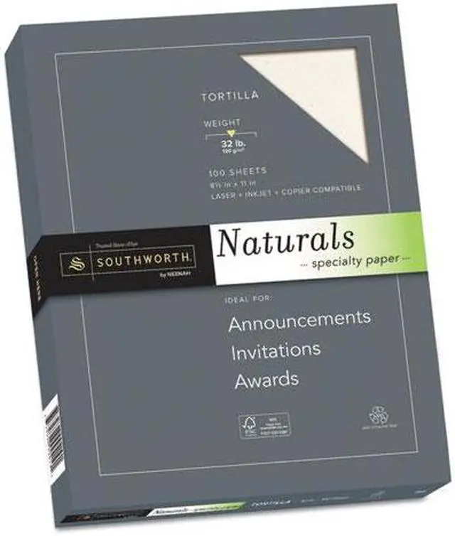 Main image of Southworth 99419 Naturals Paper, Tortilla, 8 1/2 X 11, 32Lb, 100 Sheets