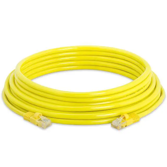 Alt view image 2 of 2 - Cmple - RJ45 CAT5 CAT5E ETHERNET LAN NETWORK CABLE -25 FT Yellow