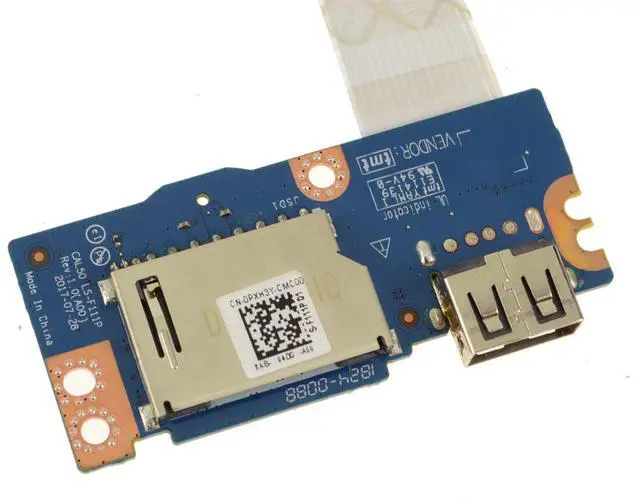 Alt view image 3 of 9 - Dell Inspiron 5575 5570 USB SD Card Reader IO Circuit Board  No ODD PXH3Y