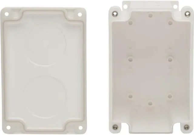 Alt view image 4 of 10 - Tripp Lite Waterproof Cat5e / Cat6 Electrical Junction Box 2 Cutouts Taa