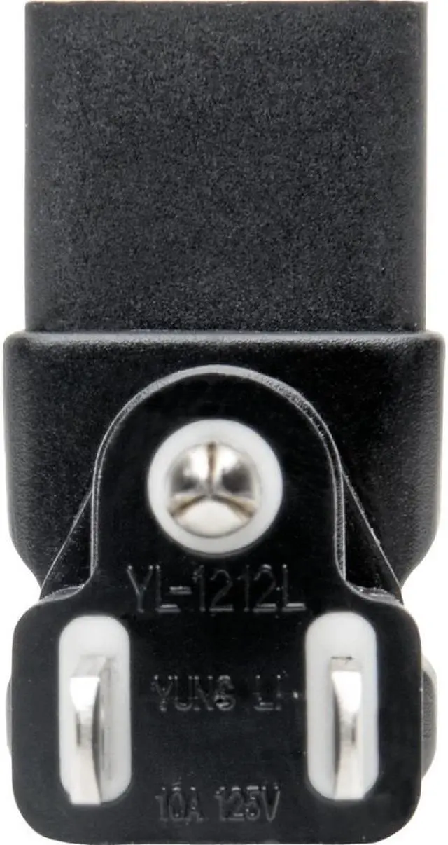 Alt view image 2 of 5 - Tripp Lite Down-Angled Nema 5-15P To C13 Power Cord Adapter - 10A 125V Black