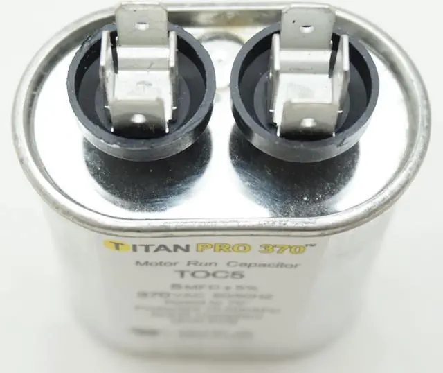 Alt view image 3 of 3 - Packard Titan Pro 370 Motor Run Capacitor, Oval, 5 Mfd, 370 VAC, 5-370, TOC5
