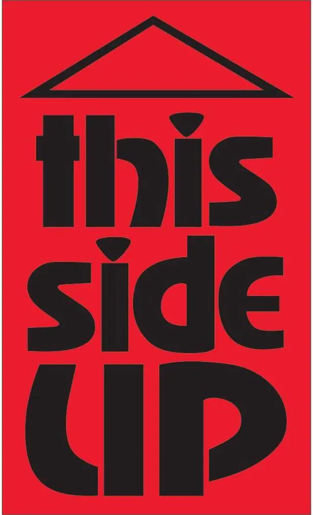 Main image of Tape Logic Labels "This Side Up" 3" x 5" Fluorescent Red 500/Roll