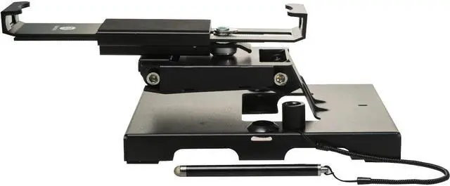 Alt view image 3 of 14 - CTA Digital Flat-Folding Tabletop Security Stand for 7-14 Inch Tablets - Up to 14" Screen Support - 10" Height x 8.3" Width x 7.3" Depth - Countertop, Wall Mountable, Tabletop - Me
