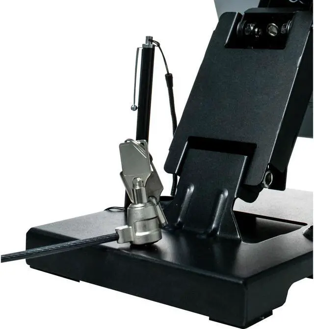 Alt view image 6 of 14 - CTA Digital Flat-Folding Tabletop Security Stand for 7-14 Inch Tablets - Up to 14" Screen Support - 10" Height x 8.3" Width x 7.3" Depth - Countertop, Wall Mountable, Tabletop - Me