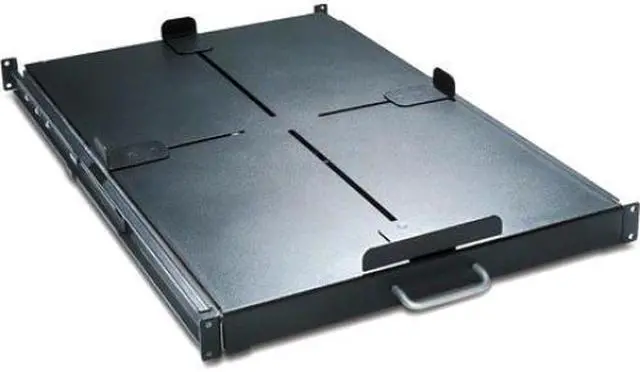 Alt view image 3 of 5 - Schneider Electric Sliding Shelf 200lbs/91kg Black - 1u