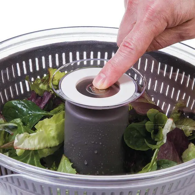Alt view image 4 of 10 - Progressive PL8-1700 4 Quart Presse Salad Spinner Mixer Tosser PL8