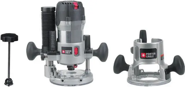 Alt view image 3 of 10 - Porter-Cable 895PK 2 1/4 Peak HP Multi-Base Router Kit with Router Table Height Adjuster