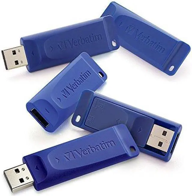 Alt view image 3 of 20 - VERBATIM 99810 16GB 5 pk USB Flash Drive Blue